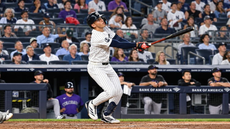 George Lombard Jr. hits his first grand slam in the Yankees' 6-1 win over the Rockies, New York, September 9, 2026.