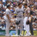 George Lombard Jr. talks to Manny Machado during the Yankees' 4-3 loss to the Padres, San Diego, September 6, 2026.