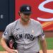 Gerrit Cole reacts after giving up third home runs in the first inning in the Yankees' 4-3 loss to the Padres, San Diego, September 6, 2026.