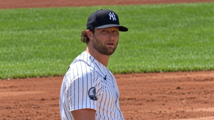 Gerrit Cole faced backlash both for waiting on clock and then his disastrous outing in the Yankees' 12-2 loss to 5-3 the Mets, New York, September 12, 2026.