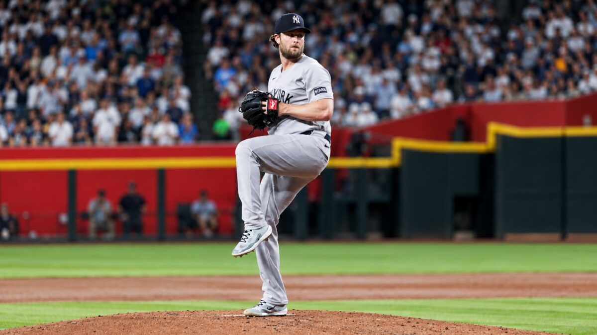 Gerrit Cole earned his 162nd win, the highest ever for a no. 1 draft pick, in the Yankees' 9-2 win over the Diamondbacks in Phoenix, Arizona, September 18, 2026.