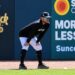 Giancarlo Stanton runs at Yankee Stadium, New York, September 22, 2026.