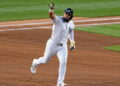 Heliot Ramos rounds bases after 3-run homer in the Yankees' 5-3 win over the Rockies, New York, September 8, 2026.