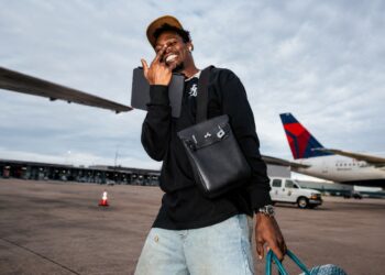 Jazz Chisholm arrives in Anaheim, Lon Angeles, for a series against the Angels, Aug. 30, 2026.
