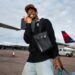 Jazz Chisholm arrives in Anaheim, Lon Angeles, for a series against the Angels, Aug. 30, 2026.