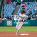 Jazz Chisholm Jr. rounds bases after his 3-run homer in the Yankees' 7-3 win over the Angels, Anaheim, September 1, 2026.
