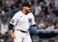 John Schreiber closed the Yankees' 9-0 rout of the Red Sox at Yankee Stadium, New York, September 30, 2026.
