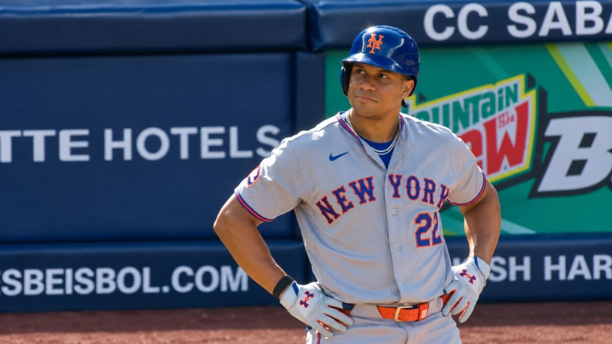 Juan Soto reacts after struck out by Cam Schlittler in the Yankees' 2-0 win over the Mets, New York, September 13, 2026.