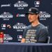 Max Fried talks to the press after the Yankees' 9-0 rout of the Red Sox at Yankee Stadium, New York, September 29, 2026.