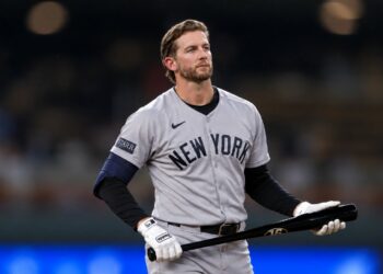 Ryan McMahon reacts after he was struck out in the Yankees' 5-4 loss to the Twins, Minnesota, September 16, 2026.