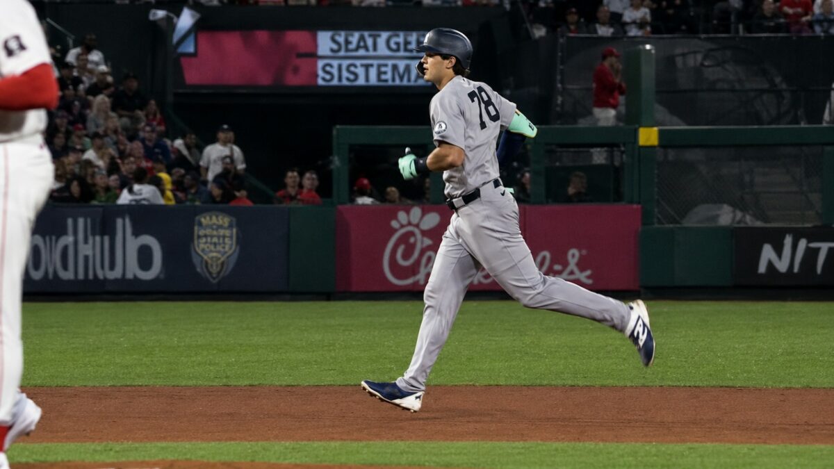 Spencer Jones' homer was the sole run for the Yankees in 1o-1 loss to the Angels, Anaheim, August 31, 2026.