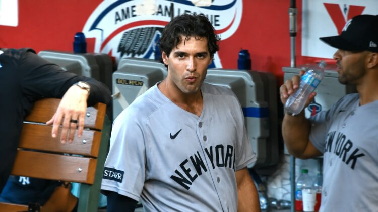Spencer Jones hit his second consecutive home run in the Yankees' 7-3 win over the Angels, Anaheim, September 1, 2026.