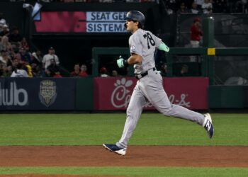 Spencer Jones' homer was the sole run for the Yankees in 1o-1 loss to the Angels, Anaheim, August 31, 2026.