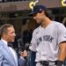 Spencer Jones talks to Ken Rosenthal after the Yankees' 5-1 win over the Padres, San Diego, September 5, 2026.