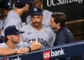 Trent Grisham exited with a hamstring injury during the Yankees' 3-2 loss to the Padres, San Diego, September 4, 2026.