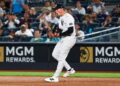 Will Warren celebrates after an out in the Yankees' 6-1 win over the Rockies, New York, September 9, 2026.
