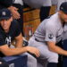 Aaron Judge and Giancarlo Stanton were in the dugout during the Yankees' 1-0 ALDS loss to the Rays, Tampa, October 3, 2026.