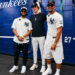 Cam Schlittler is with Knicks star Josh Hart at Yankee Stadium, New York, June, 2026.