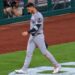 Cody Bellinger returns to dugout after his defensive miscue in the Yankees' 5-2 ALDS loss to the Rays, Tampa, October 5, 2026.