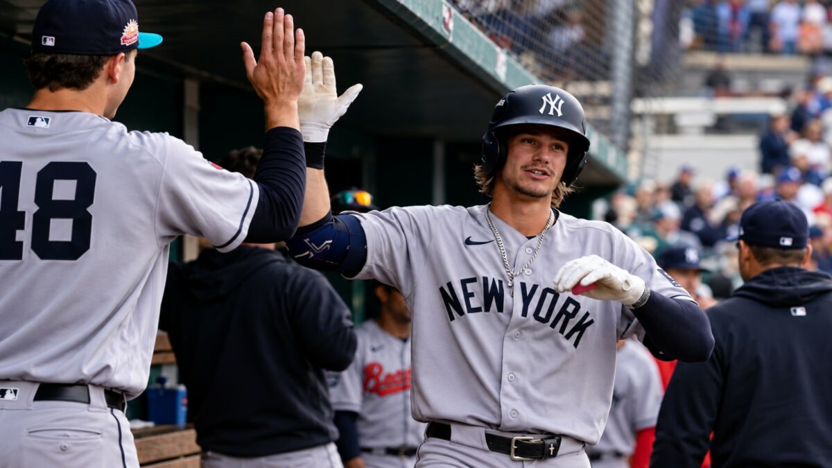 Yankees' infield prospect Core Jackson hit .262 with a .360 on-base percentage, an .819 OPS, 14 home runs, 62 RBIs and 41 steals in the minors in 2026.
