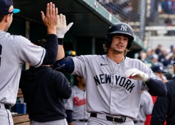 Yankees' infield prospect Core Jackson hit .262 with a .360 on-base percentage, an .819 OPS, 14 home runs, 62 RBIs and 41 steals in the minors in 2026.