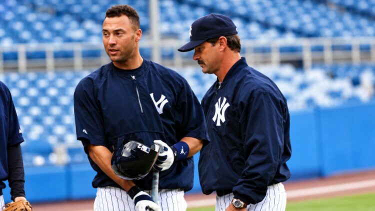 Don Mattingly with Derek Jeter in 1998.