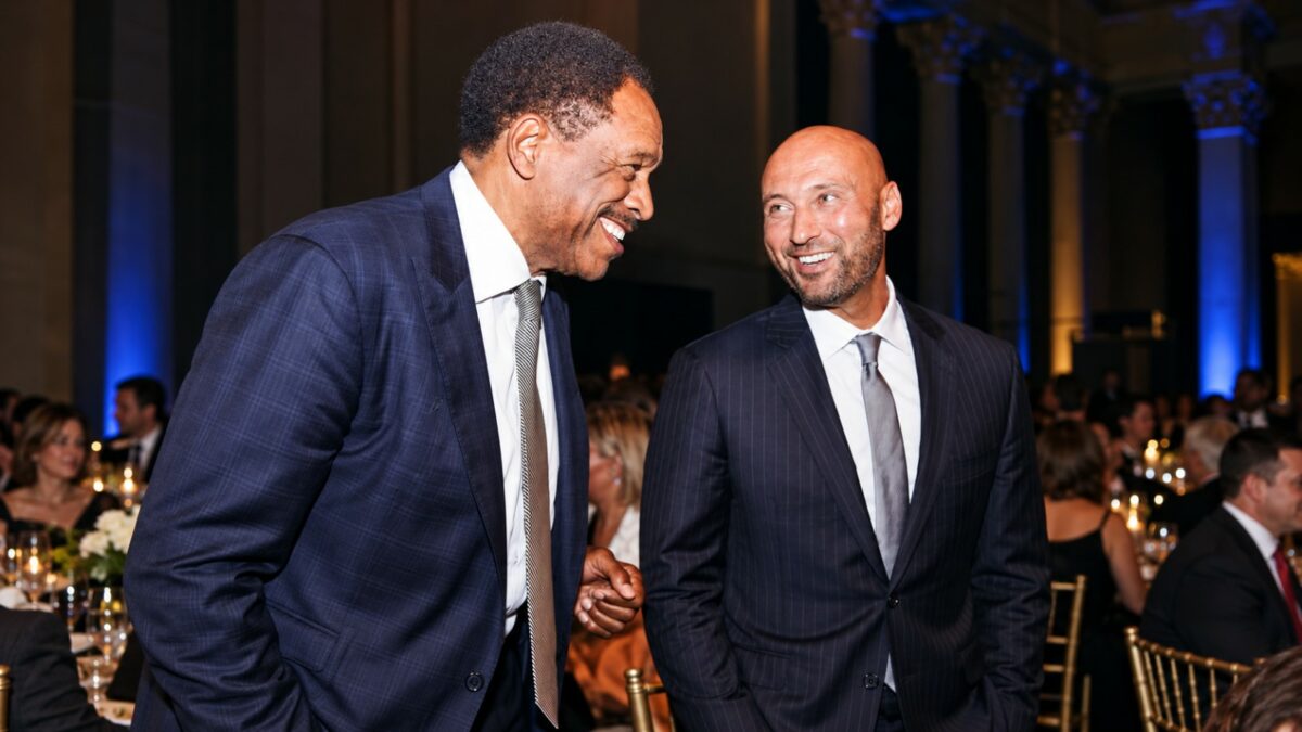 Derek Jeter is with dad Dr. Sanderson Charles Jeter during 30-year celebration of Turn2 foundation in New York, Sept. 2026.