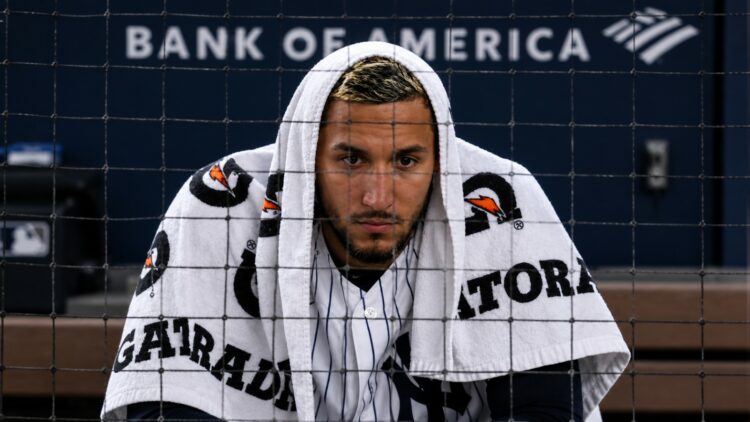 The Yankees optioned Elmer Rodriguez to Triple-A immediately after 7-4 win over the Rangers. May 6. 2026, New York.