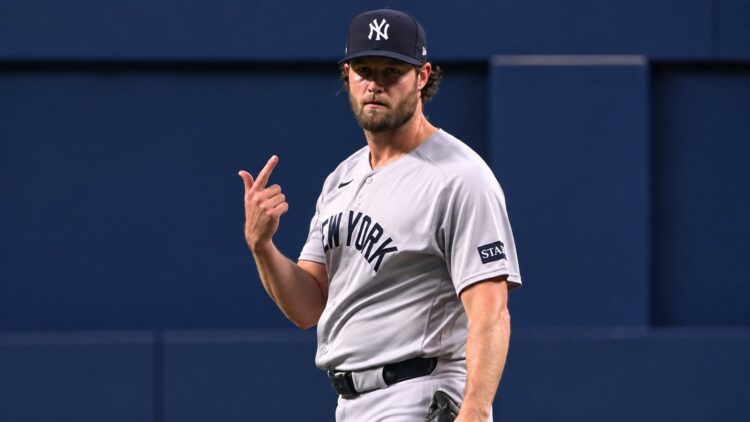 Gerrit Cole gave up a home run in the third and it proved crucial in the Yankees' 1-0 ALDS loss to the Rays, Tampa, October 3, 2026.