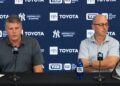 Hal Steinbrenner singles out Yankees hitters as Boone and Cashman retain his trust in a PC on Oct 21, 2026.