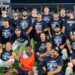 The Yankees at group photo session after 9-2 rout of the Red Sox to win Wild Card Series at Yankee Stadium, New York, September 29, 2026.