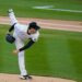 Jordan Montgomery is seen pitching for the Yankees in 2022.
