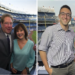 John Sterling with Suzyn Waldman and Justin Shackil with Emmanuel Berbari at Yankees booth.