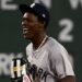Yankees' Jazz Chisholm reacts during the game against the Philadelphia Phillies, Monday, July 29, 2024, in Philadelphia.