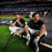 Gleyber Torres and Anthony Volpe are at Yankee Stadium for the New York Yankees' practice ahead of their playoff, Oct. 1, 2024.