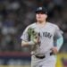 CHICAGO, ILLINOIS - AUGUST 12: Alex Verdugo of the New York Yankees jogs off the field in a game against the Chicago White Sox at Guaranteed Rate Field on August 12, 2024 in Chicago, Illinois.