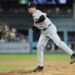 Tim Hill of the Yankees throws a pitch during the sixth inning of Game 2 on Oct. 26, 2024.