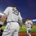 Yankees captain Aaron Judge with rookie sensation Jasson Dominguez at Yankee Stadium on September 5, 2023, in a game vs. the Tigers.