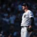 Aug 11, 2024; Bronx, New York, USA; New York Yankees relief pitcher Clay Holmes (35) reacts after a pitch during the ninth inning against the Texas Rangers at Yankee Stadium.