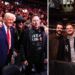 Yankees players Austin Wells, Clarke Schmidt, and Anthony Volpe and President-elect Donald Trump with Elon Musk were at the UFC 309 event at Madison Square Garden on November 16, 2024.